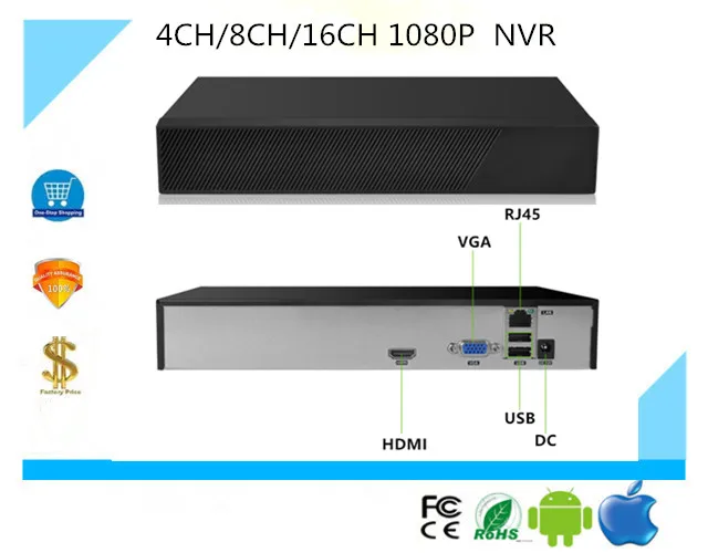 16ch 1080 P HD сети цифровой видео Регистраторы NVR Onvif 2.0 IP Камера металла В виде ракушки