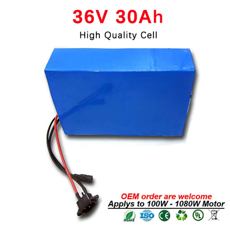36V 30Ah 1000W комплект литий ионных батарей для электровелосипеда Bafang 8Fun Yamaha