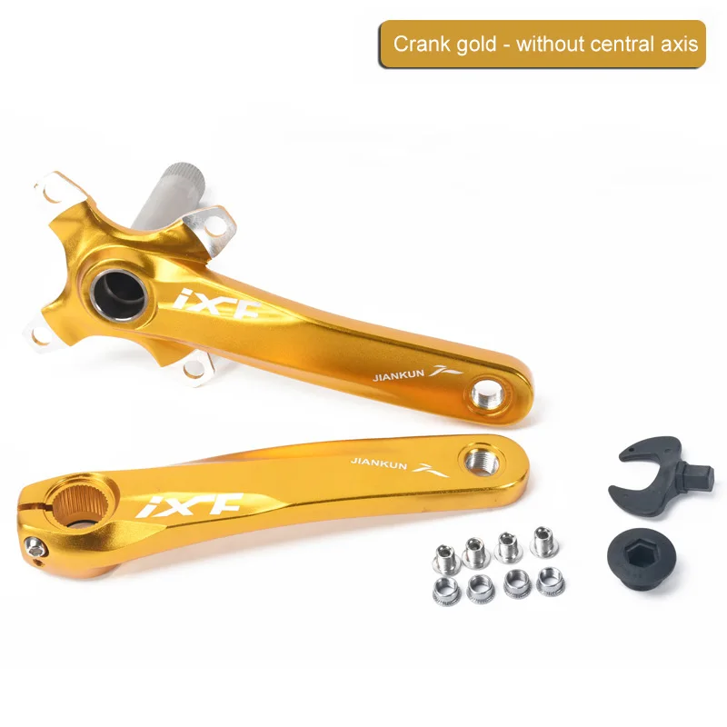 yellow Велосипедный шатун IXF 104BCD CNC Untralight Звездочка горный велосипед с BB кривошипно рифленый диск Mtb части велосипеда - Цвет: yellow