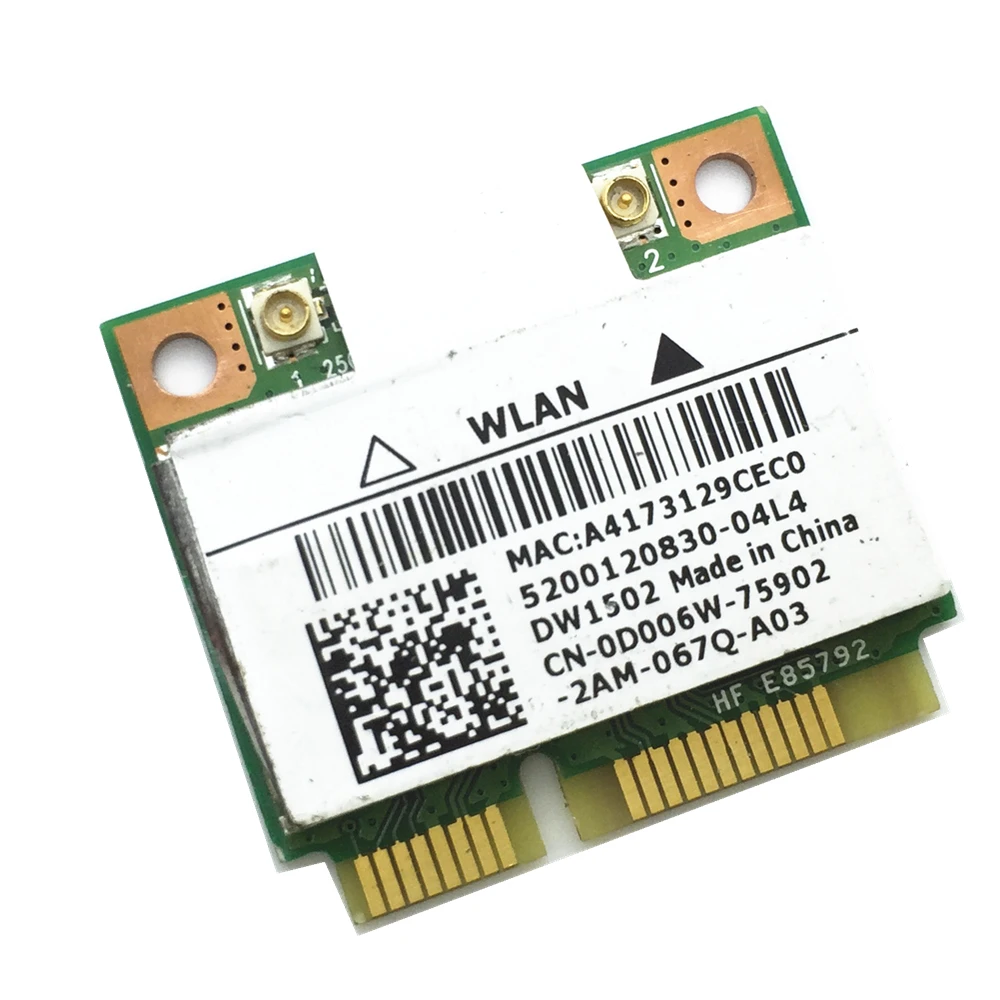 Беспроводная Wi Fi карта для N5040 DW1502 Atheros AR9285 AR5B95 Mini PCI e полуразмера|wifi access card|wifi card
