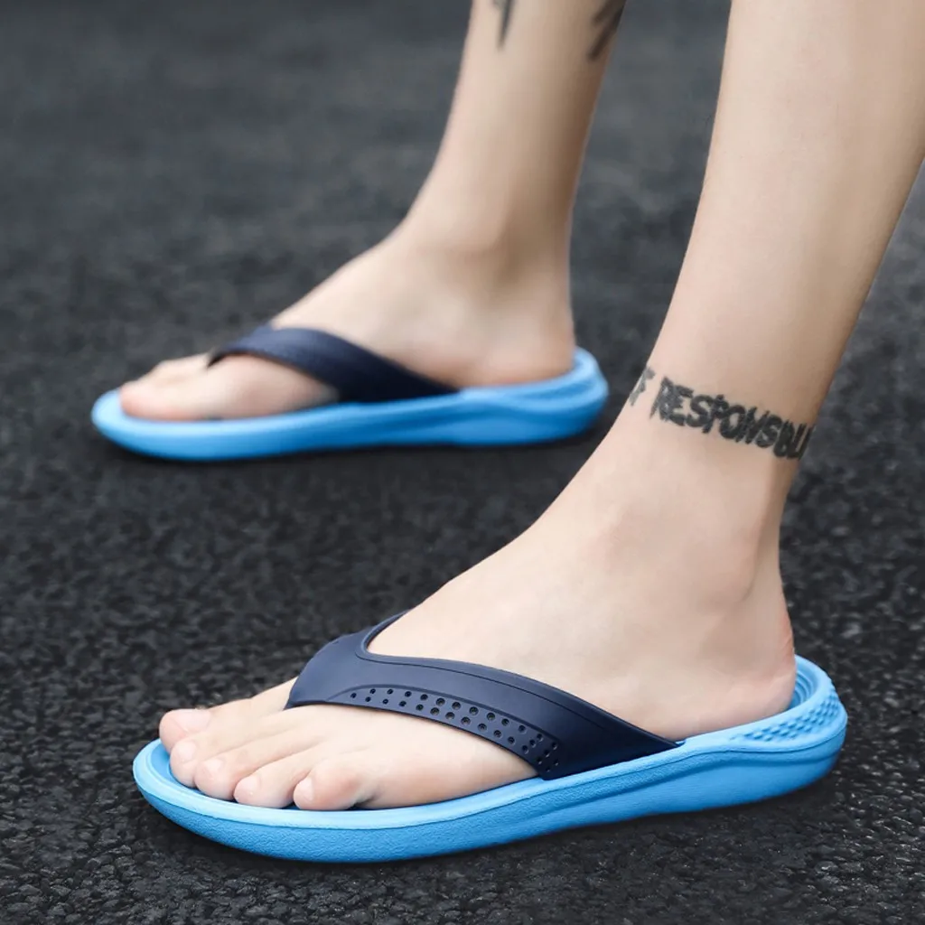 Мужские шлепанцы mannen модные повседневные однотонные пляжные сандалии дышащие