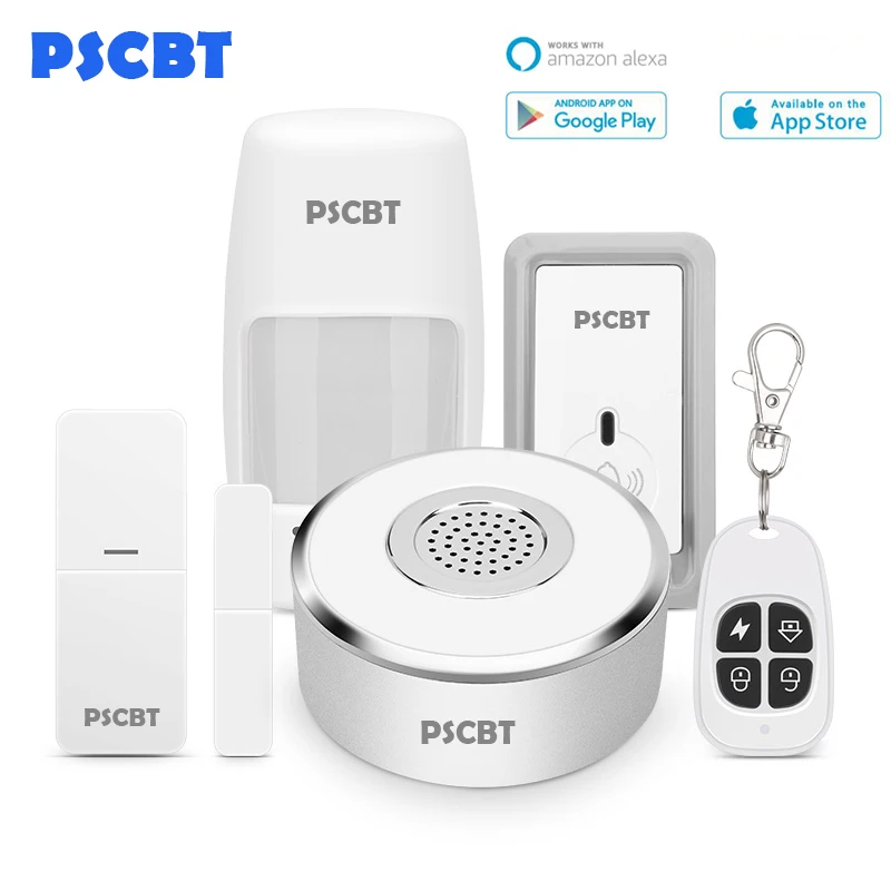 

PSCBT WIFI Alarm Residential Home Security System Burglar Alarm Android IOS APP Remote Control