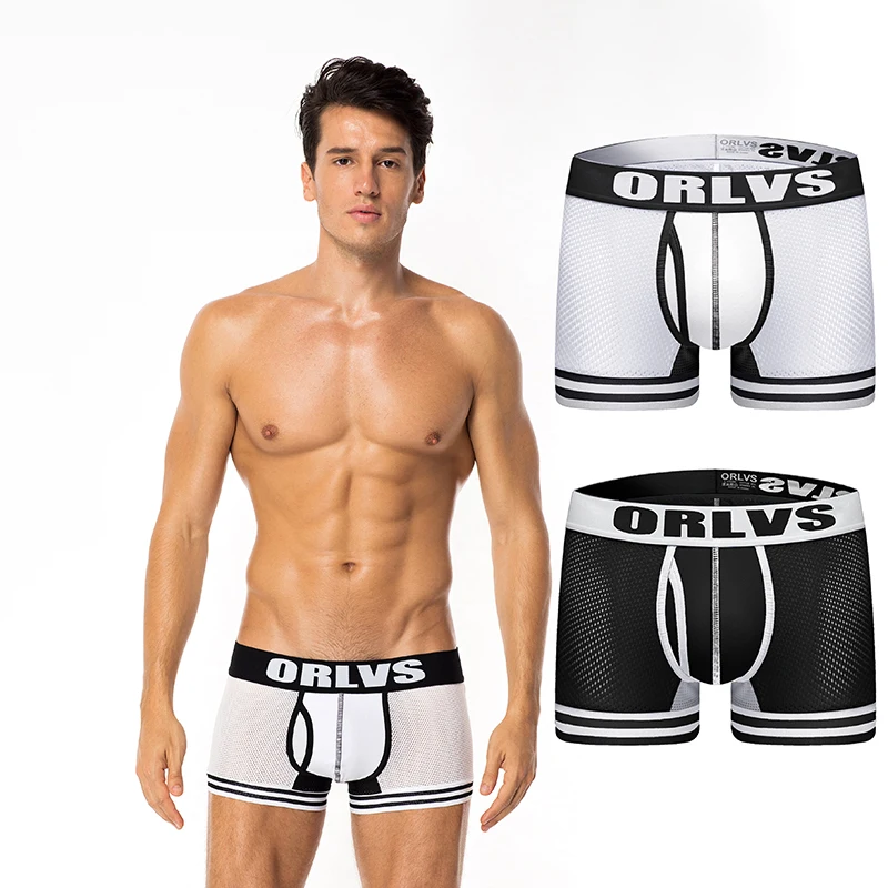 Трусы-боксеры мужские из дышащего хлопка 2 шт./лот | Мужская одежда