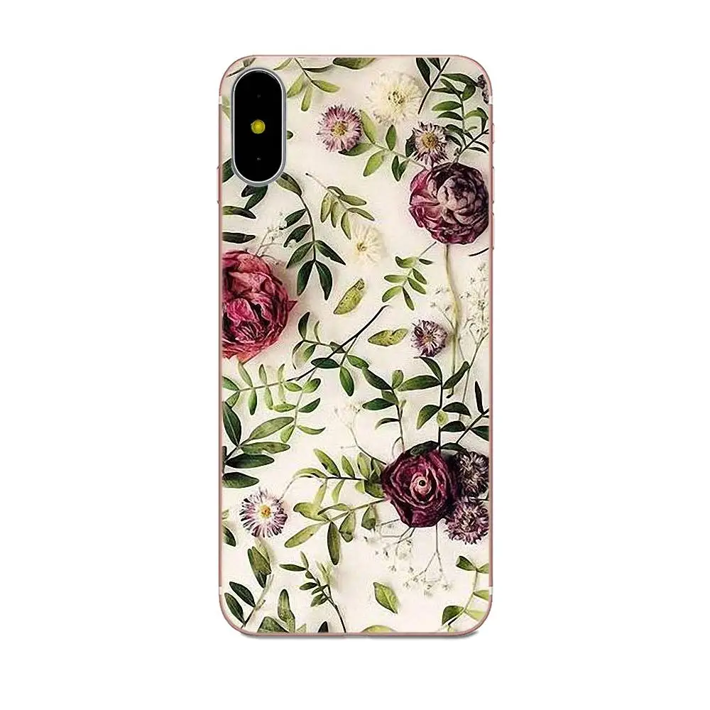 Роза пони Цветочные растения кактус банановые листья для Galaxy J1 J2 J3 J330 J4 J5 J6 J7 J730 J8