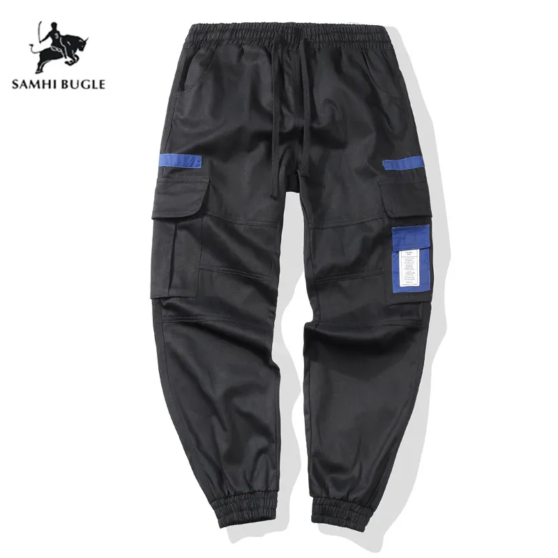 Брюки карго мужские армейские повседневные хлопковые черные цвета хаки