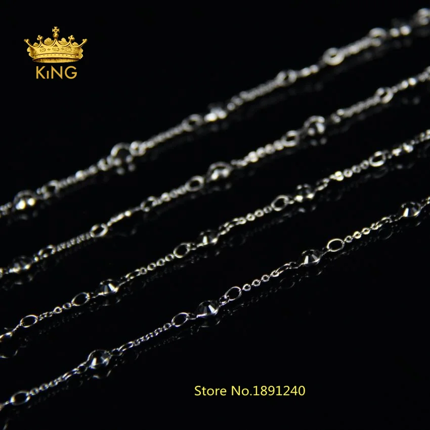 

Fashion 5Meter Gun Black Plated Beaded Wire Wrapped Rosary Chains,Natural Black Glass Round Beads Rosary Chain LS049