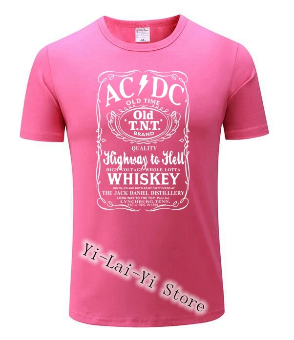 Музыкальная группа ACDC 100% cott футболка для мужчин Прямая поставка Летняя 15 видов