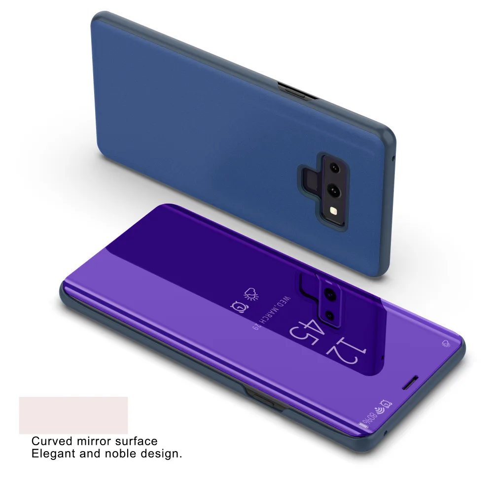 Зеркальный чехол книжка для Samsung Galaxy Note 9 из ПУ кожи|Бамперы| |