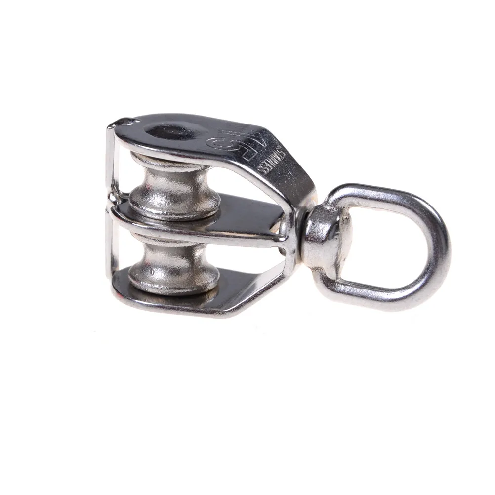 JETTING M15 прочный поворотный 304 Нержавеющая сталь двойной шкив трос блок цепь