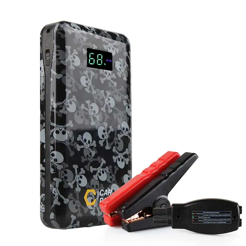 Стартер для автомобиля Rover Jump Starter 12000mAh 700A пиковый ток 4.0L бензин 3.0L Дизельный Портативный блок питания с компасом для быстрой зарядки - Цвет: Коричневый