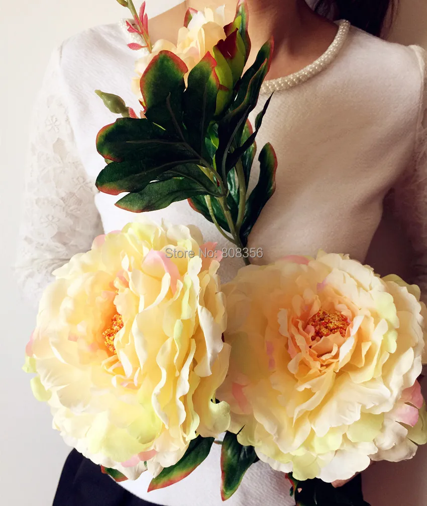 Large Size Peony Flower Fake Peonies 6 Colors for Home Garden Party Wedding Centerpieces Artificial Decorative Flowers | Дом и сад