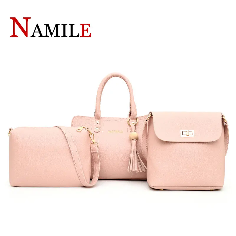 Модная женская композитная сумка 3 шт./компл. сумок Роскошная мягкая дамская