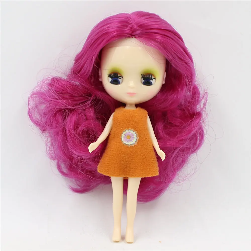 nude doll Ледяная мини-кукла пульпа 11 см много видов цветов волос одежда случайный № 2 - Цвет: nude doll