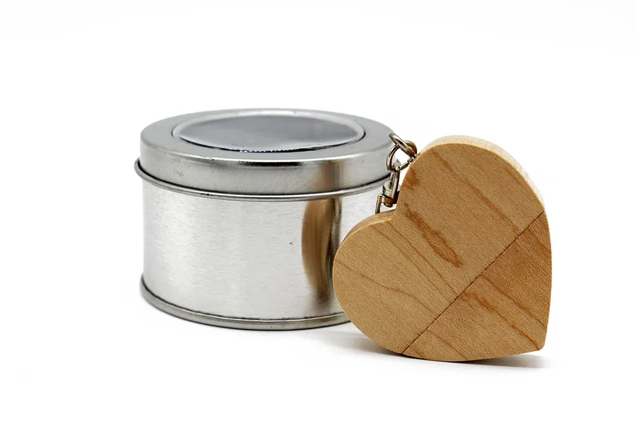 Король SARAS клена из орехового дерева в виде сердца+ коробка модель usb3.0 32 GB usb флэш-накопитель usb3.0 флеш-накопитель 4 ГБ 8 ГБ оперативной памяти, 16 Гб встроенной памяти, любовь, лучший подарок