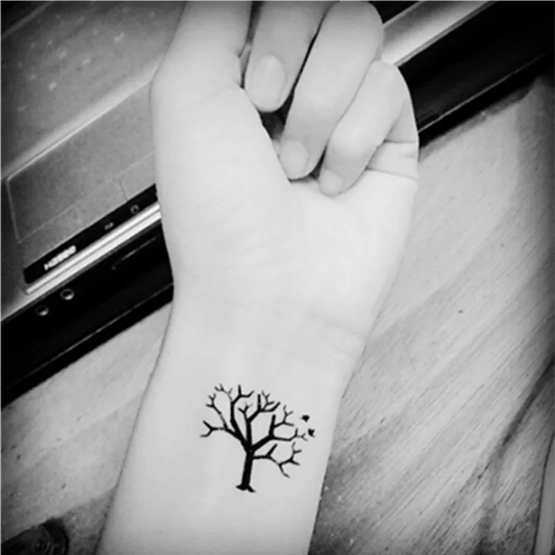 SHNAPIGN черная вспышка для деревьев стикер татуировки 10 5*6 см маленькая