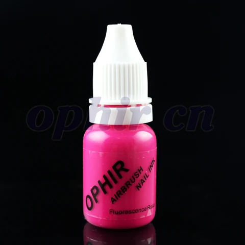 FLUORESCENT ROSE OPHIR Акриловые чернила для воды аэрограф для ногтей лак для ногтей 10 мл/бутылка временная татуировка 12 цветов пигмент для Choosing_TA098 - Цвет: FLUORESCENT ROSE