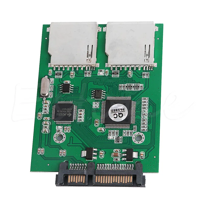 Адаптер New2 с двумя портами SD SDHC MMC RAID в SATA конвертер для любой емкости карта|sata
