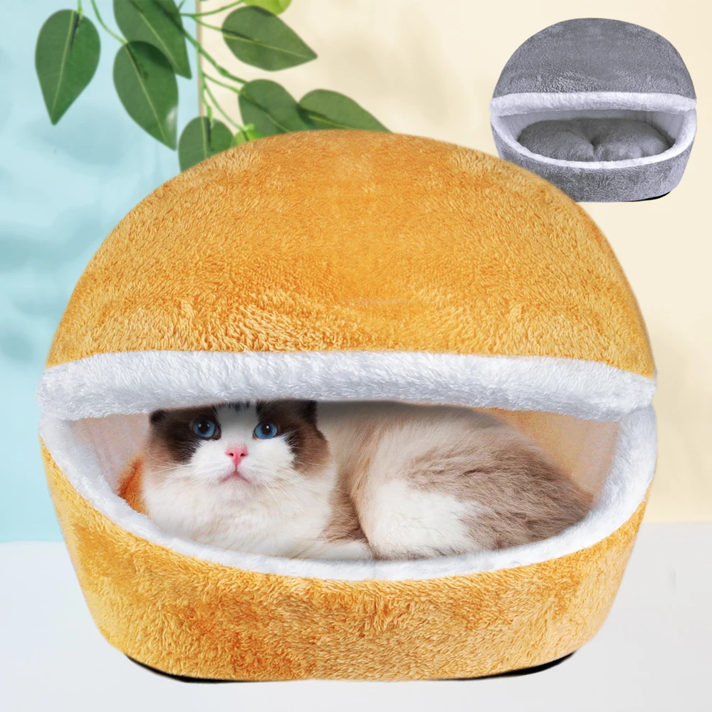 Теплый зимний домик для кошек хлопок котенок пещера кровать теплые домашние животные Щенок диван коврики Подушка Coussin Chat Cama Gato Pet гнездо питомник кошачий продукт