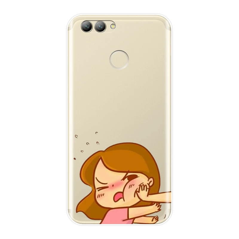 Чехол для Huawei Nova Smart Lite 2017 мягкий силиконовый чехол задней панели с надписью Love 2i 2
