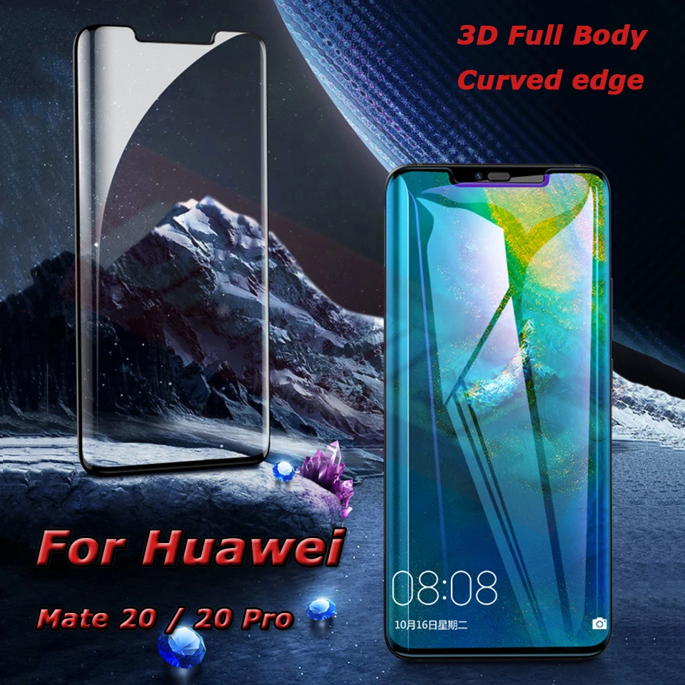 Alivo 3D Curved Edge Full Cover For Huawei Mate 20Pro 20 Tempered Glass Film Screen Protection Pro | Мобильные телефоны и