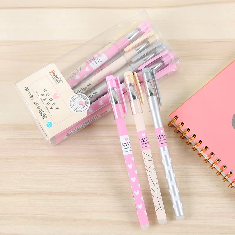 

3Pcs Kawaii Erasable Pens For School Office Supplies Magic ink Creative Gel Pen New Best-selling Cute Student Stationery Store