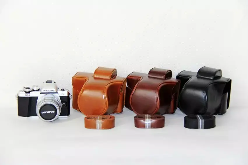 Чехол для камеры Olympus из искусственной кожи OM D Mark II EM10II EM10 E M10 сумка с ремешком|leather