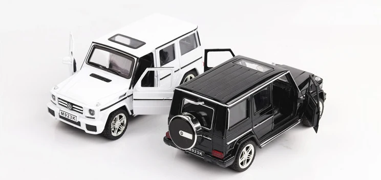 Высокая имитация 1:24 G63 сплав модель автомобиля металлические Литые Игрушки транспортные средства с выдвижной спинкой мигающий музыкальный для детей игрушки