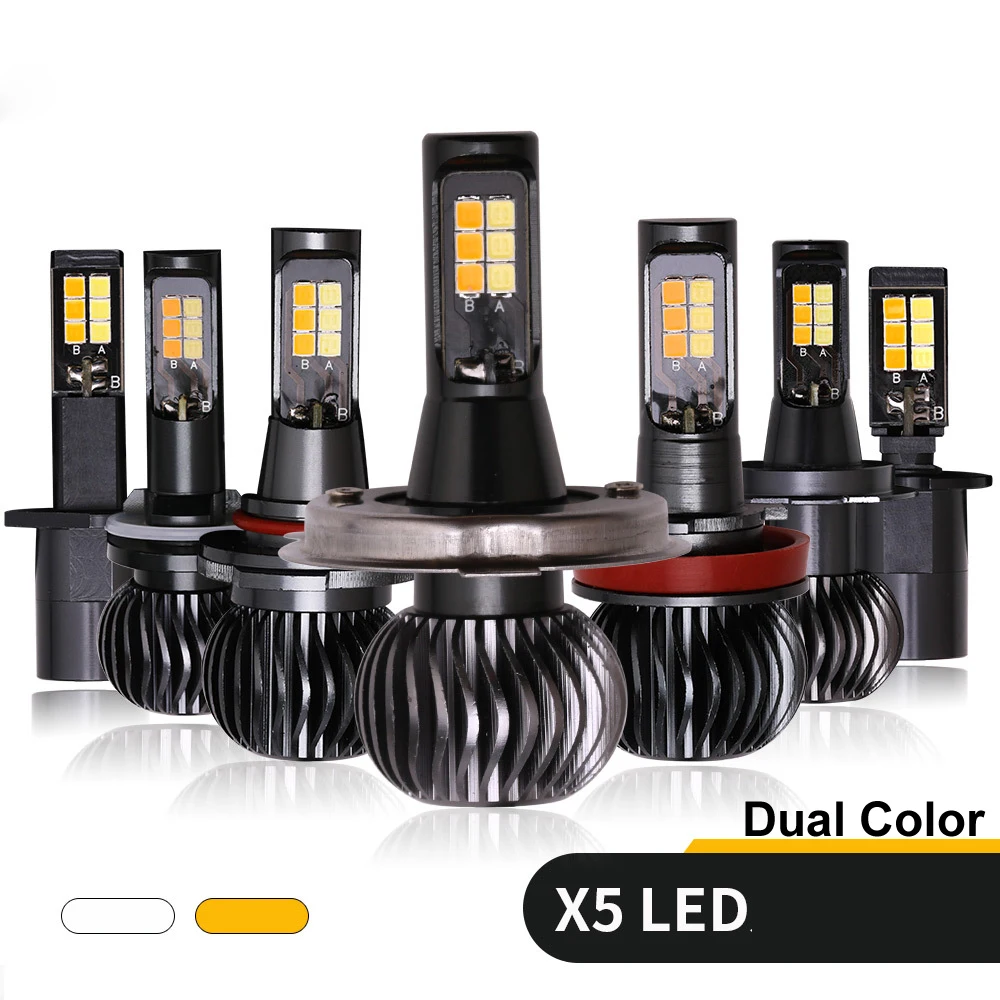 Автомобильные светодиодные фары противотуманные H1 H3 H7 H11 H8 H9 HB3 HB4 9005 9006 880 881 два