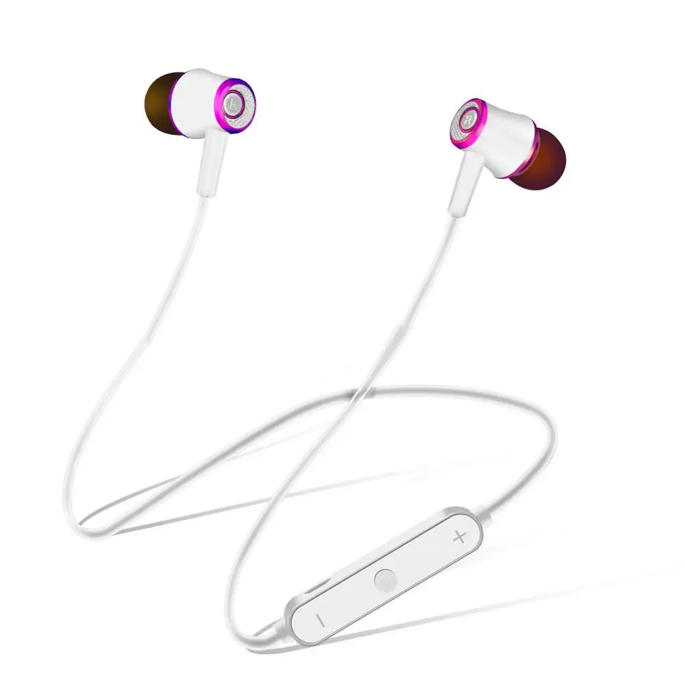 IBesi M64 Bluetooth Hearphones Спорт бас гарнитура громкой связи беспроводные наушники с микрофоном для телефона iPhone Xiaomi наушники - Цвет: M64-Purple