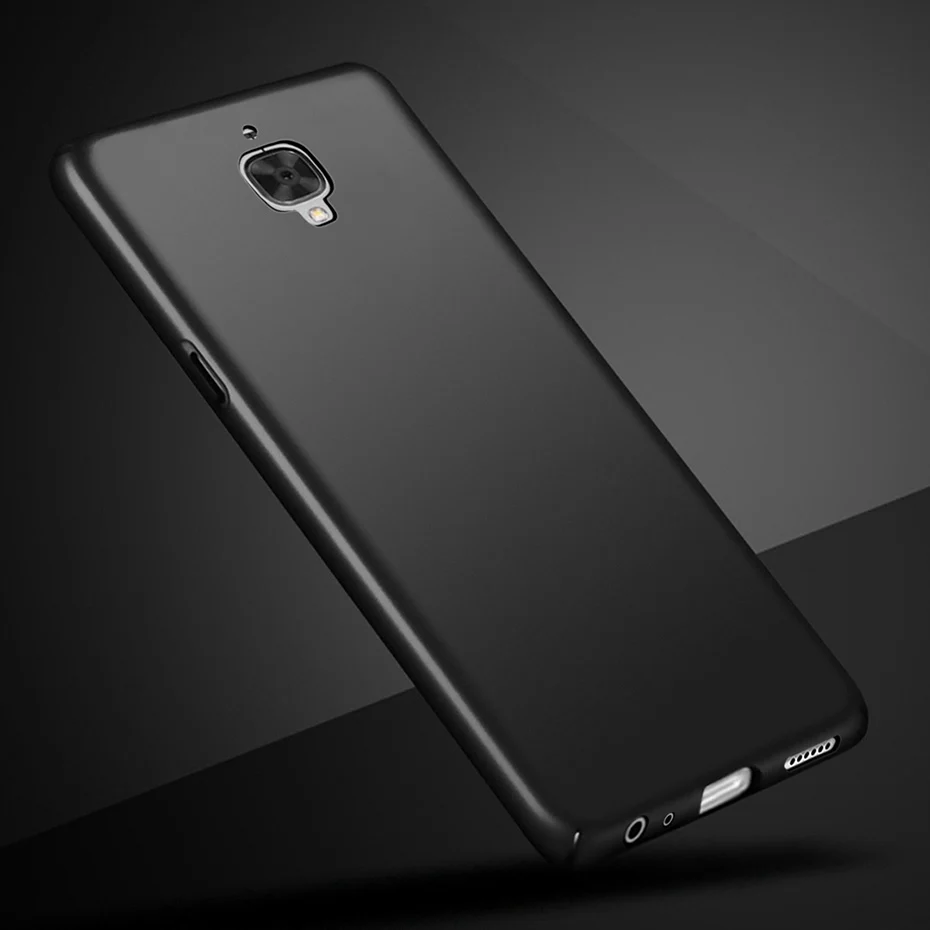 Black Роскошный Матовый чехол для телефона OnePlus 3 3T Three ультра тонкий жесткий пластиковый защитный чехол для One Plus 3 3T Oneplus3 бампер чехол - Цвет: Black