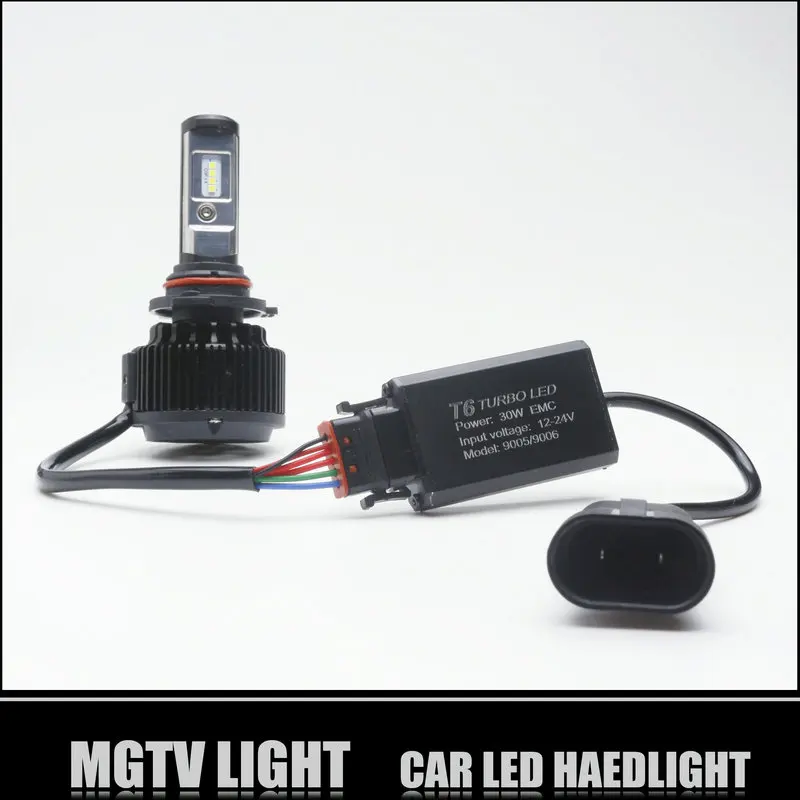 Mgtv 9006/hb4 Автомобильные светодиодные фары H1h7h11 9005 H4 H13 9004-7 Высокий/Низкий 8000lm 60w 6000k