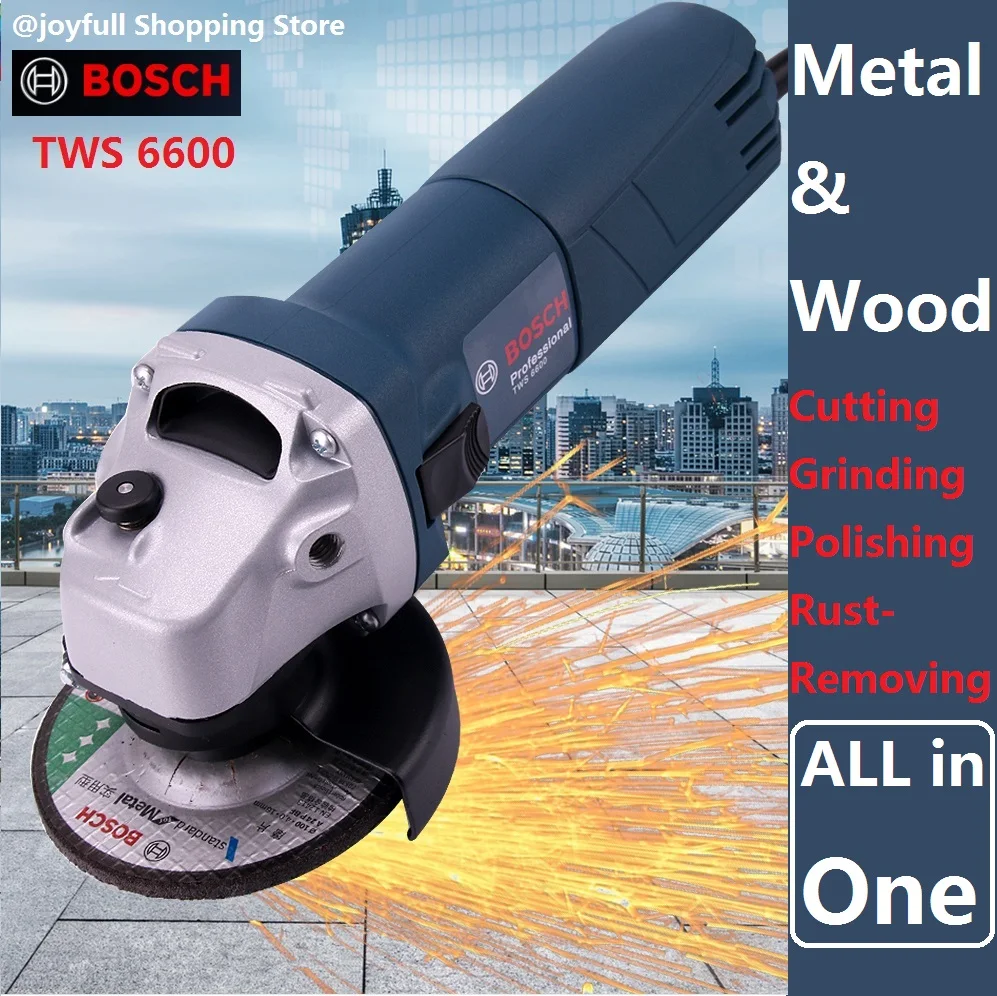 BOSCH угловая шлифовальная машина шлифовальный станок металлический полировщик угловой Электроинструмент шлифовальный станок для резки металла дерева 100 мм шлифовальный диск