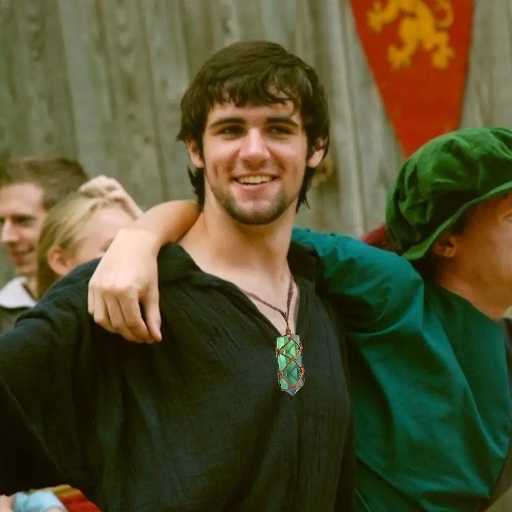 Натуральный Синий Зеленый Аметист кварцевый кристалл подвеска ручной работы
