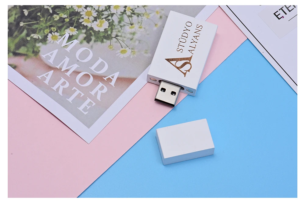 SHANDIAN USB 2,0 логотип персональный деревянный цветной блок USB флеш-накопитель креативный подарок флешка 8G 16G 32GB 64G деревянная карта памяти
