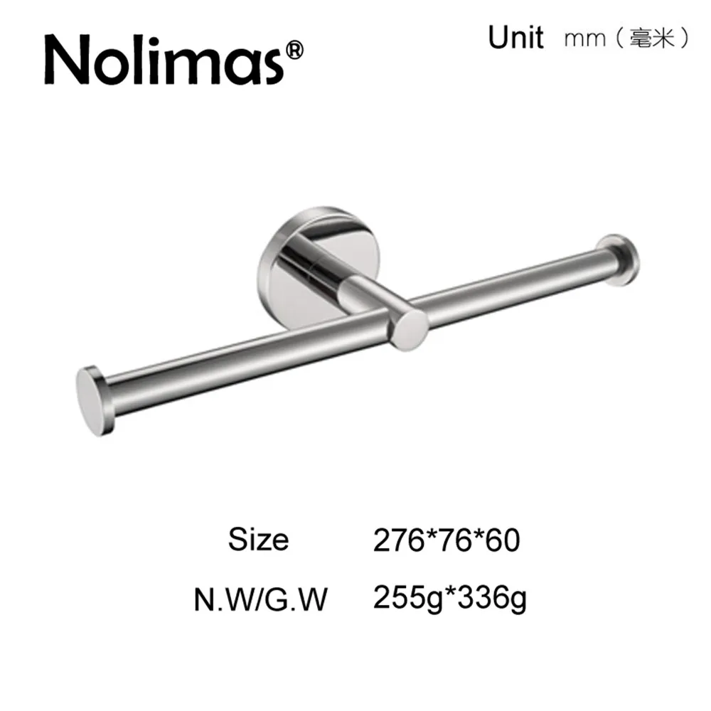 

SUS 304 Stainless Steel Dual Bar Toilet Paper Holder Mirror Polished Bathroom Roll Holder For Paper Towel Bathroom Accessoies