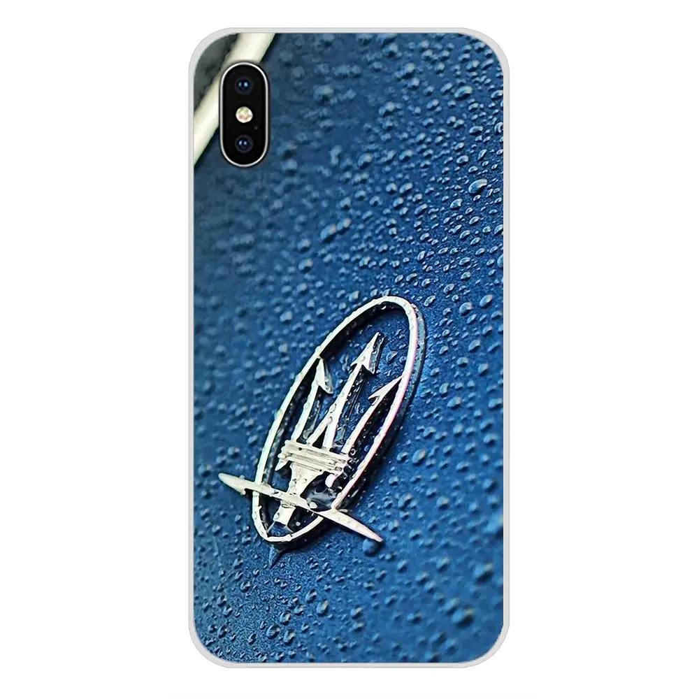 Maserati Автомобильный логотип аксессуары чехлы для телефонов Чехлы Apple iPhone X XR XS MAX 4 4S