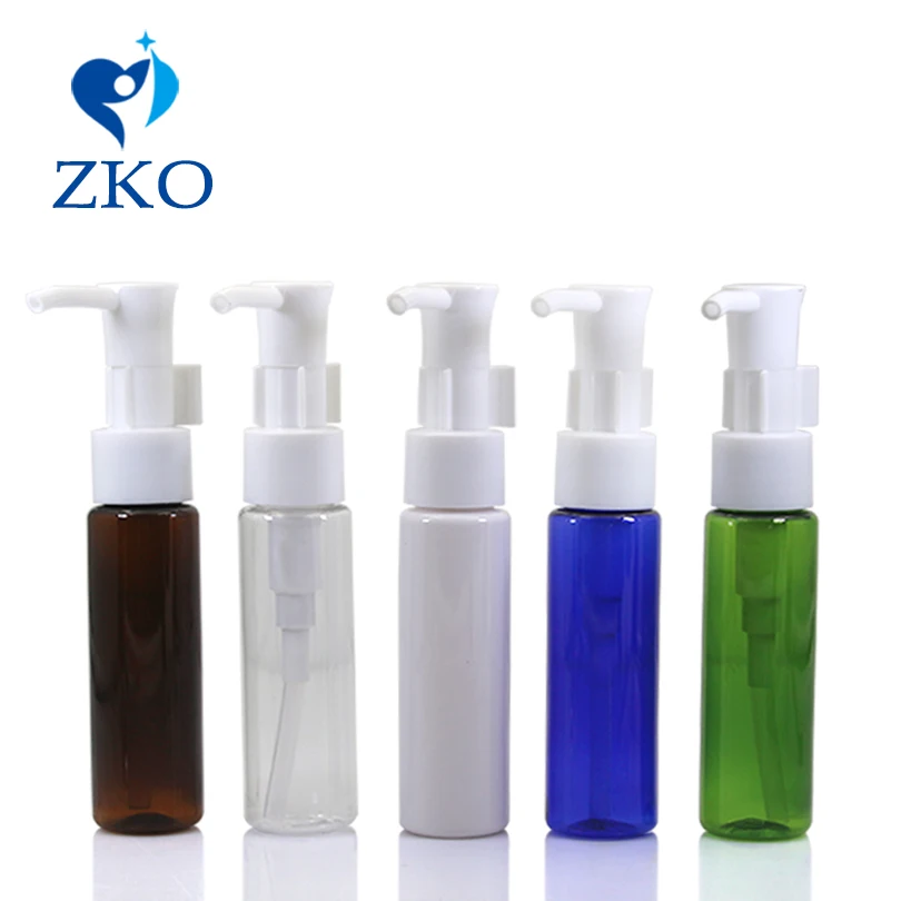 

5pcs/lot 30ml Plastic Cosmetics Bottle Oil Lotion Pump Free Shipping Refillable Bottle Empty Scattered Bottling (Safety Clasp)