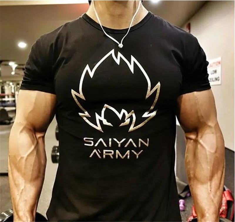 Super Saiyan Goku Training Camouflage T Shirt Summer Dragon Ball Men Military T-shirts Raglan Football Sports Short T shirt
