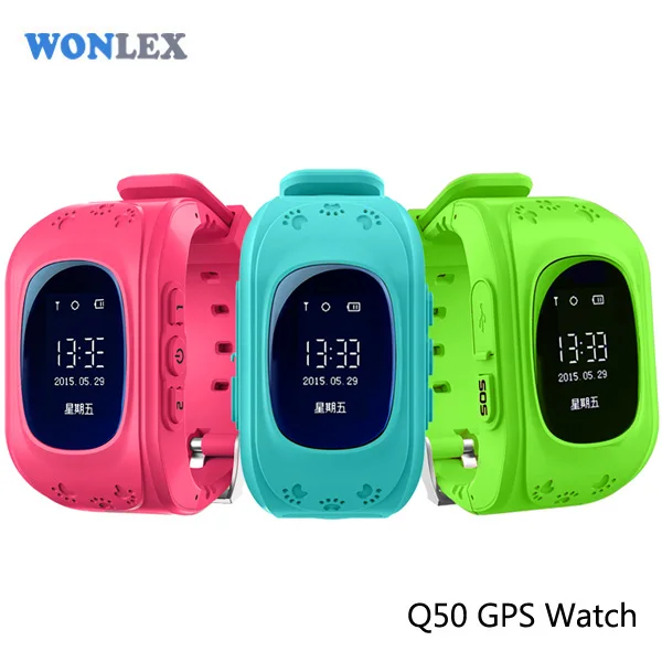 Wonlex Anti Lost Child GPS Tracker SOS Function Smart Monitoring Positioning Phone Kids GPS Watch Compatible with IOS & Android