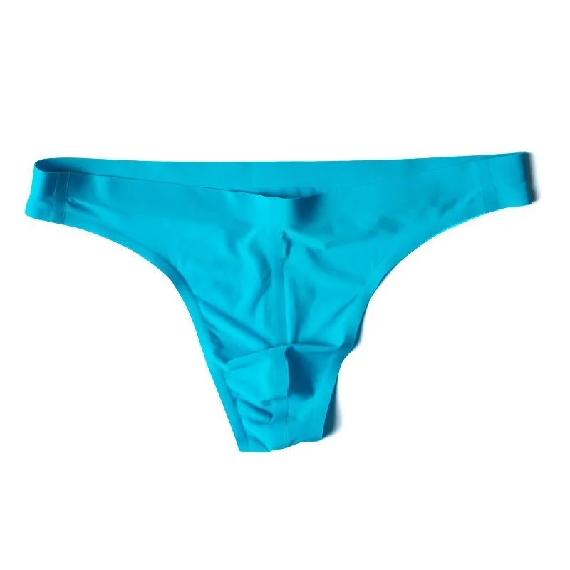 men blue Lanmaocat, сексуальное нижнее белье для пар, для женщин и мужчин, сексуальные бесшовные стринги, трусики с логотипом на заказ, для влюбленных, стринги - Цвет: men blue