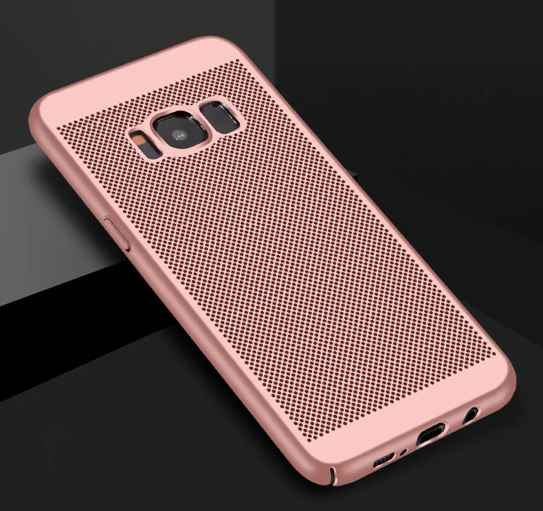 rosegold Тепловыделение чехол для телефона для samsung Galaxy S9 S8 плюс S7 S6 край S10 lite plus A6 A8 плюс J4 J6 A3 A5 J7 Note 9 8 - Цвет: rosegold