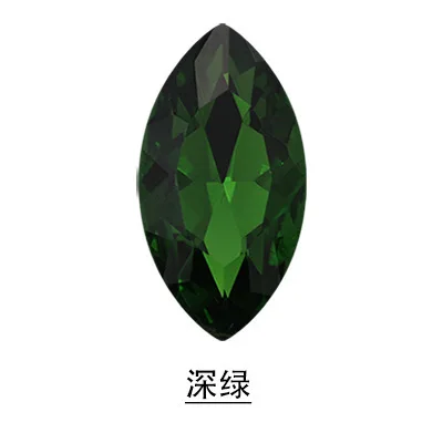Emerald 23 Цвета Заводская распродажа конский глаз остроконечные Стразы Высокого Качества Стеклянные Свободные Стразы, камень для дизайна ногтей Diy аксессуары для одежды - Цвет: Emerald