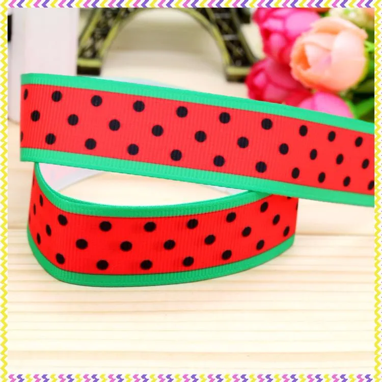 7/8 '' летнее платье с арбузом для печатная корсажная лента hairbow головные уборы вечерние украшения «сделай сам» оптом OEM 22 мм S369