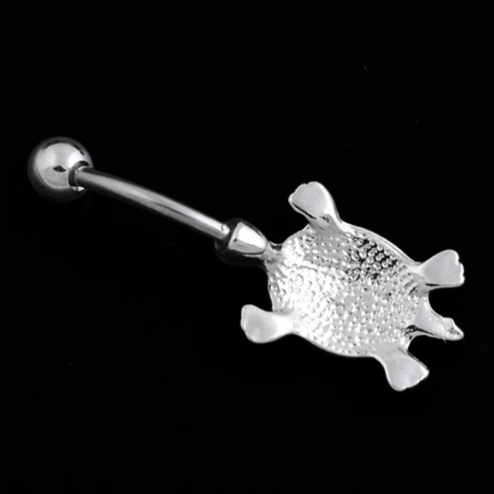 Кристалл горный хрусталь кнопки живота Кольца пирсинг пупка черепаха мотаться