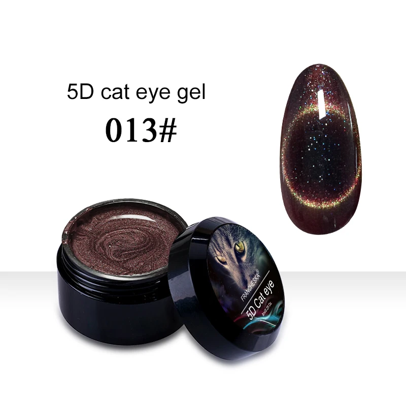 5D cat eye gel 13 Francheska 5D Гель-лак для ногтей кошачий глаз 8 мл УФ-Гель-лак магнитный лак для ногтей Дизайн ногтей Полупостоянный светодиодный с подарочной бесплатной кистью - Цвет: 5D cat eye gel 13
