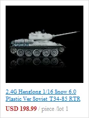 2,4G Henglong 1/16 зеленый 6,0 Пластик Ver советский T34-85 RTR радиоуправляемая модель танка 3909 TH12925