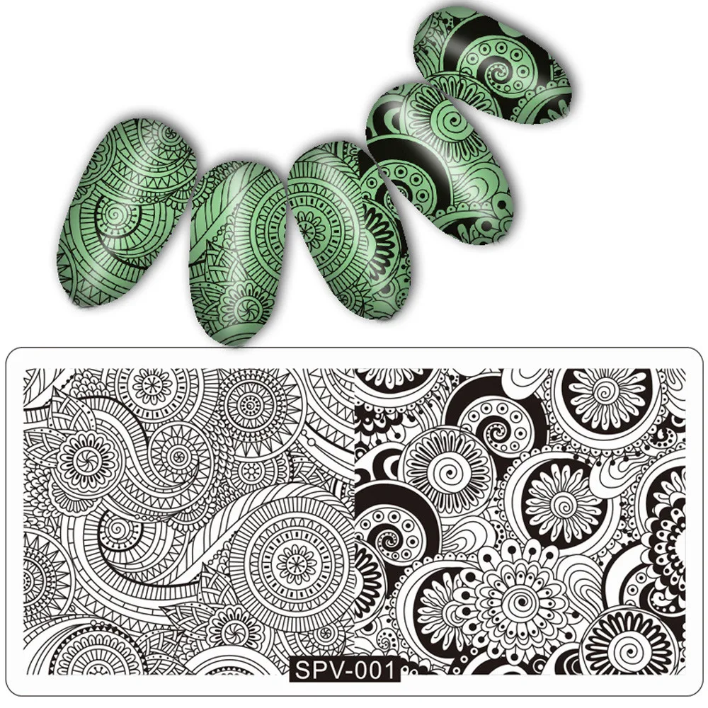 Шаблоны тиснения ногтей шаблон DIY отрицательный ветряная мельница