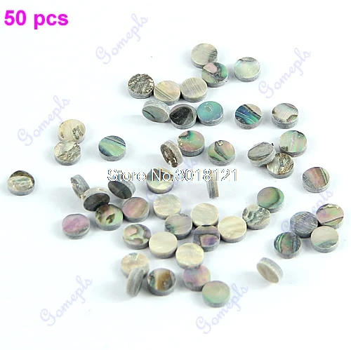 

Free shipping 50 Pieces 6mm Colorful Abalone Inlay Material Dots Guitar Parts