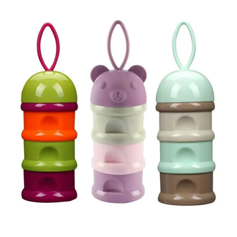 Портативный 3 х слойные стиль лягушки детское питание коробка для хранения из