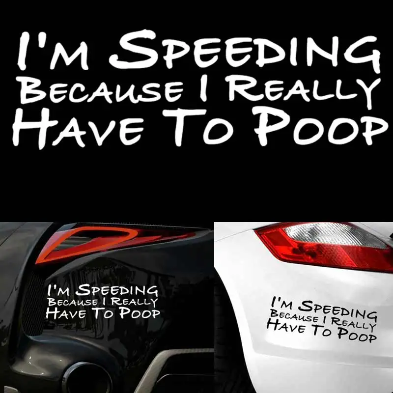 Новые забавные наклейки для автомобиля &quotI'm Speed потому что мне действительно